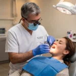 patologo oral examinando a una paciente - mejores dentistas Chile