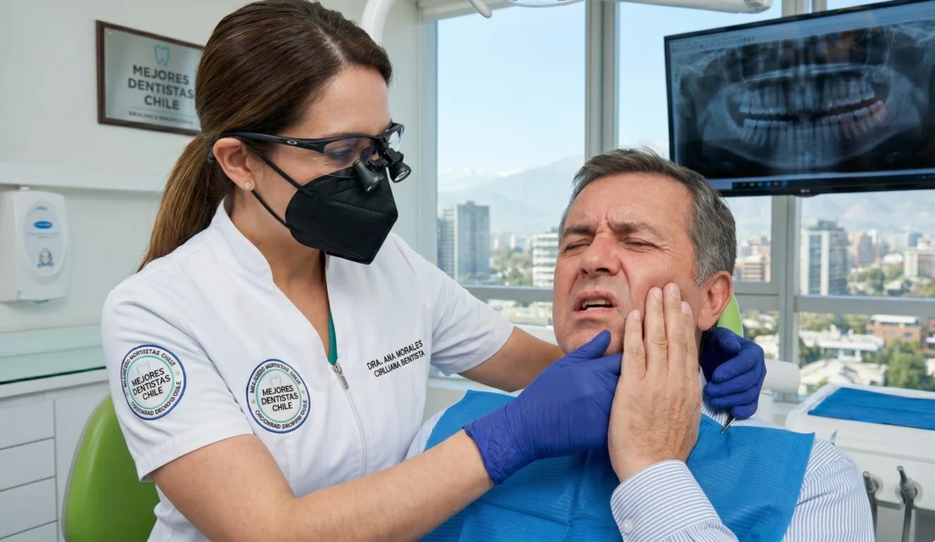 psciente con rgencia dental siendo atendido por mejores dentistas Chile