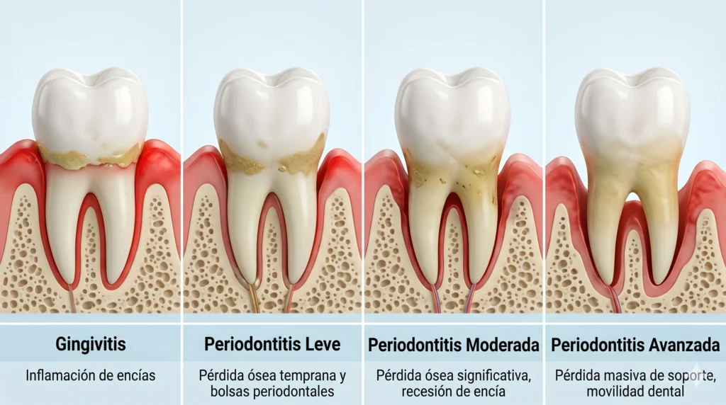 fases de la gingivitis y de la periodontitis - mejores dentistas chile